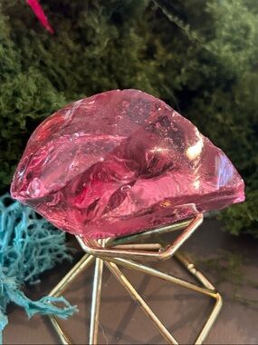 Pink Slag Glass